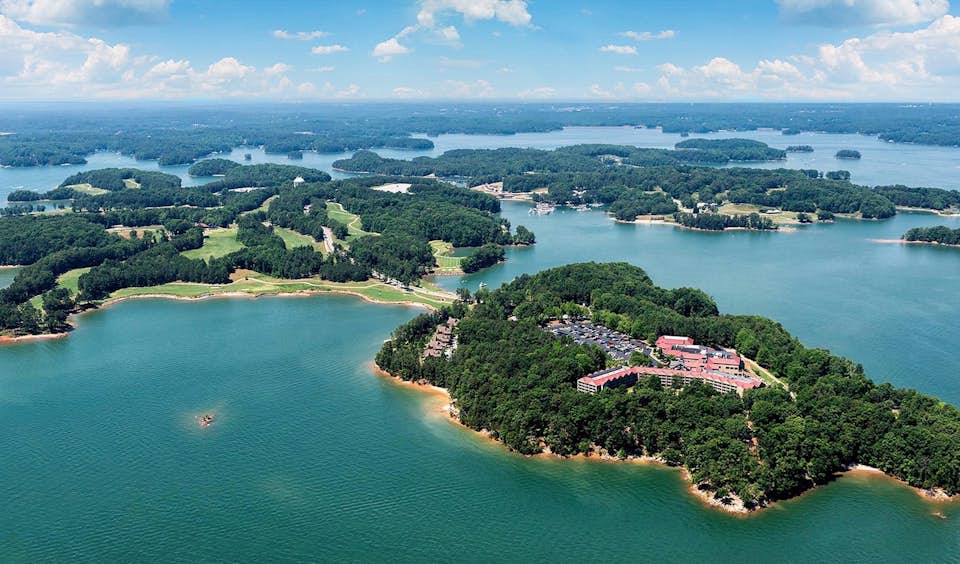 lake lanier seen from the air